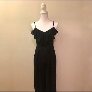 Wide leg black jumpsuit